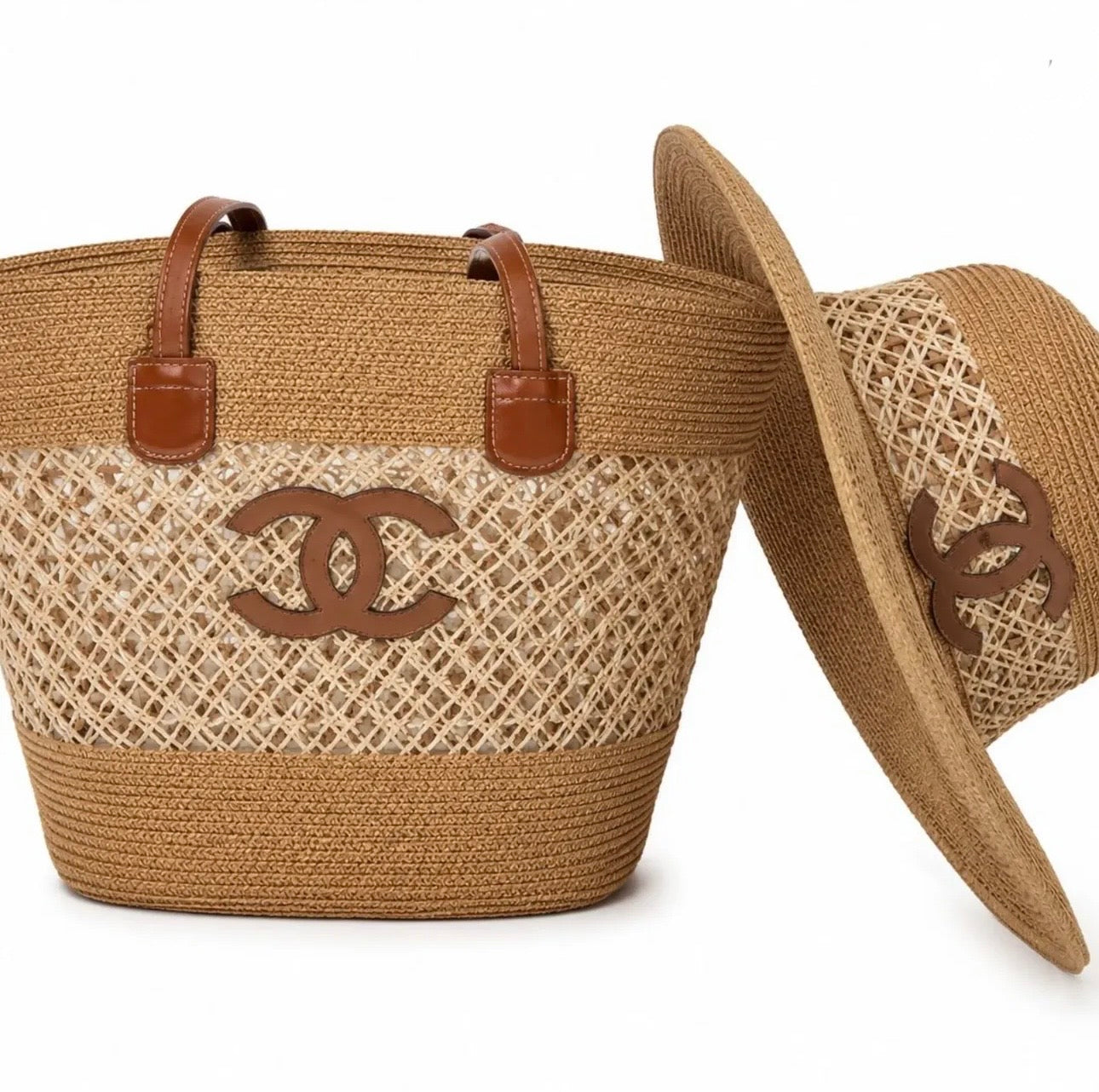 Celine straw set bag+ hat
