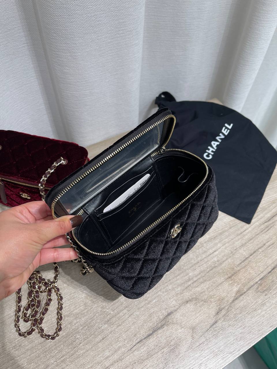 CHANEL VELVET CASE