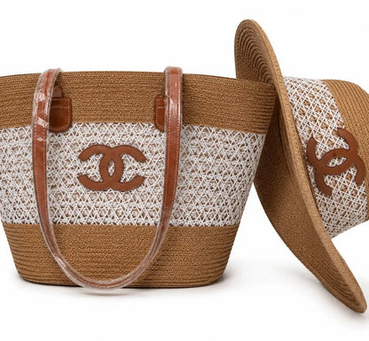 Celine straw set bag+ hat