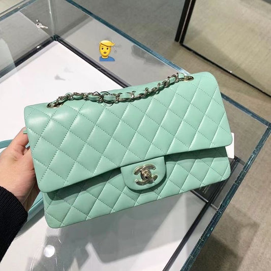Leather chanel classic bag
