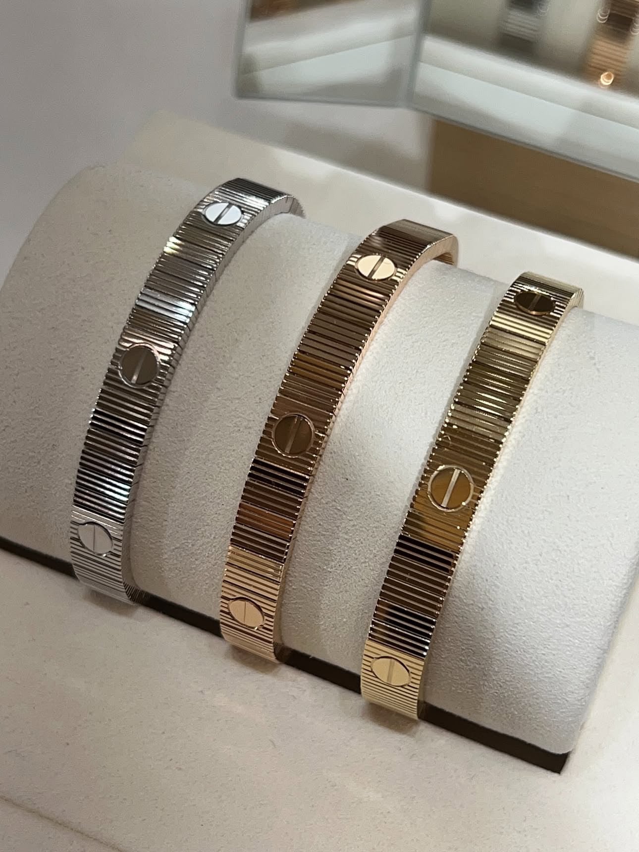 Cartier gold plated set of three