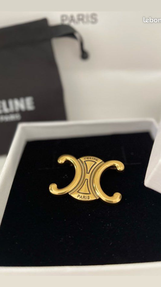 Celine gold plated broche