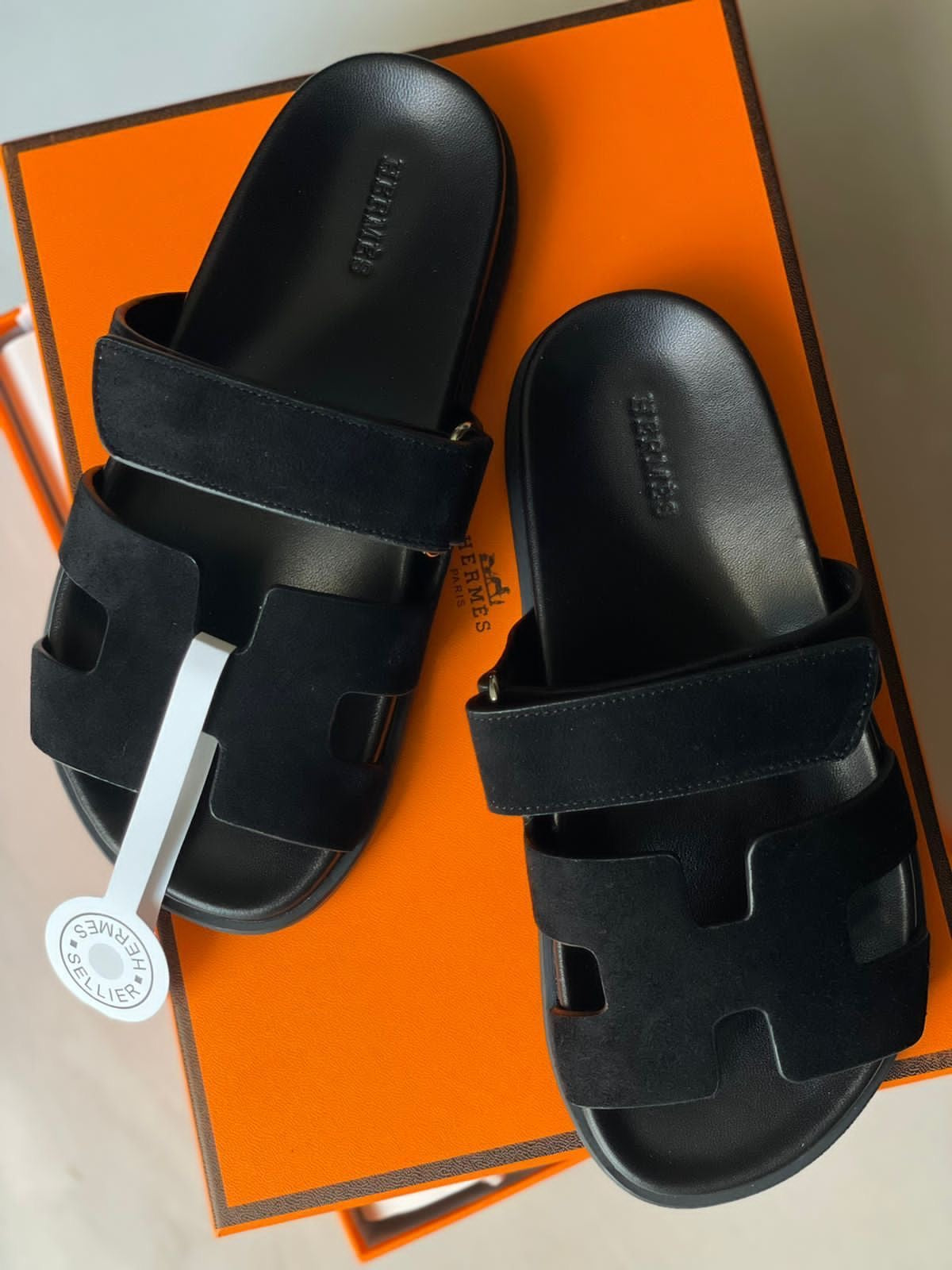 Chypre hermes velvet slipper